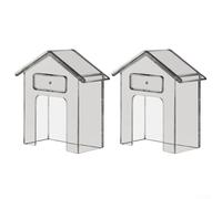 UrbanHui Cubierta transparente impermeable del timbre, caja protectora impermeable de PC para timbres inalámbricos con área de acceso de botón y ranura de identificación de número de habitación (2