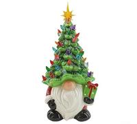 UrbanHui Decoración de escritorio de gnomo de Navidad con relleno de resina, figura de anciano pequeño para escritorio de oficina en casa y mesa, diseño compacto para ambiente festivo