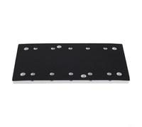UrbanHui Disco de molienda cuadrado de 225 x 115 mm diseñado con 10 agujeros y 6 agujeros para extracción de polvo y contacto óptimo, compatible con varias lijadoras