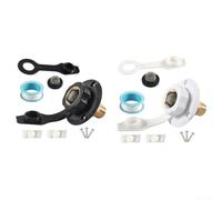 UrbanHui Entrada de agua RV City con válvula de retención de latón y tamaños de rosca estándar para una fijación segura de la manguera y protección contra el agua (blanco)