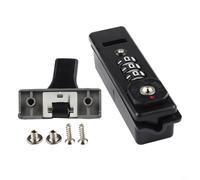 UrbanHui Hebilla de equipaje con cerradura de combinación de aduanas, código reiniciable, ABS, resistente a los arañazos, vintage, para maleta, caja de herramientas, mochila, maletín de viaje (negro