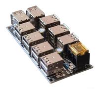 UrbanHui Hub de carga USB de 18 puertos con distribución de energía de alta e base magnética (A)