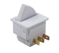UrbanHui Interruptor de luz para puerta de refrigerador de 2 pines/3 pines, control basculante, plástico blanco, 5 A 250 V CA, compatible con refrigeradores y congeladores para una iluminación