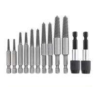 UrbanHui Juego de 12 extractores de tornillos, extractores de tornillos hexagonales, extractor de tornillos de vástago hexagonal, para tornillos y pernos dañados