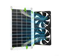 UrbanHui Juego de extractor fotovoltaico de 8 W alimentado por energía solar de 12 V que soporta ventilación natural y control térmico en lugares fuera de la red