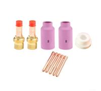UrbanHui Kit de accesorios de antorcha de soldadura TIG de 10 piezas con lente de gas 45V26, pinzas y boquillas para WP-17 WP-18 WP-26