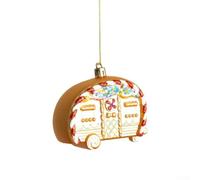 UrbanHui Kit de adornos para árbol de Navidad con copos de nieve, ciervos y accesorios caprichosos para decoración festiva del hogar y fiesta (coche pequeño)