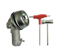 UrbanHui Kit de cabezal de trabajo de acero para caja de cambios FS260 4147 640 0104, compatible con cortadores de cepillo FS311 FS360 FS460, juego de 3 piezas con llave para mantenimiento de jardín