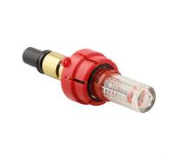 UrbanHui Medidor de flujo para sistema de colector de calefacción por suelo radiante 0-5 L/min con regulador de flujo, construcción de latón y vidrio de visión transparente, fácil limpieza (3/8)