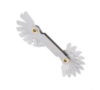 UrbanHui Medidor de paso de rosca de acero inoxidable, medidas métricas y en pulgadas, procesamiento de temple, cabeza magnética para mayor comodidad (sistema métrico de 0.5-7.0 60 grados, 20 piezas)