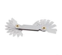 UrbanHui Medidor de paso de rosca de acero inoxidable, medidas métricas y en pulgadas, procesamiento de temple, cabeza magnética para mayor comodidad (sistema fraccionario 4-48 55 grados, 20 piezas)