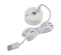 UrbanHui Mist Maker Fogger para acuario, paisajismo, alimentado por USB, fuente de agua de 5 V, 5 W, sin calefacción, respetuosa con el medio ambiente (blanco)