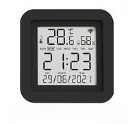UrbanHui Monitor de humedad de temperatura WiFi con control remoto infrarrojo, control de aplicaciones e integración de asistente de voz para el hogar