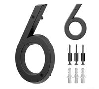 UrbanHui Número de casa flotante para exterior, número de buzón moderno 3D, letreros de casa (6#)