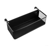 UrbanHui Organizador de mesita de noche de metal, cesta de almacenamiento colgante, gancho de malla de alambre, organizador de gran capacidad para dormitorio, oficina, solución de espacio pequeño