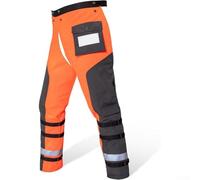 UrbanHui Pantalones de motosierra de protección de 9 capas con correa de cintura ajustable y cierres a presión de pierna para registrar y cortar (M)