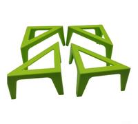 UrbanHui Paquete de 4 soportes de lona elevadores portátiles para verter pinturas acrílicas, soporte de plástico estable (verde)