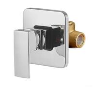 UrbanHui Para cuerpo de válvula de ducha oculto hecho de cobre para instalación empotrada en la pared en espacios de baño (plata)