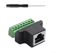 UrbanHui Para RJ45 hembra a adaptador terminal de 8 polos esencial para redes confiables