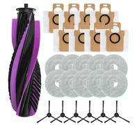 UrbanHui Piezas de repuesto para aspiradora robot JONR para P20 Pro, incluyendo cepillo de rodillo principal, cepillos laterales, paños de fregona y bolsas de polvo diseñadas para limpiar suelos y