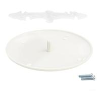 UrbanHui Placa de cubierta de lámpara para luz empotrada de 3.5 y 5 pulgadas, cubierta de caja eléctrica de plástico pintable con tornillos, color blanco para acabado de superficie (1 pieza por