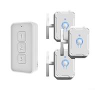 UrbanHui Pulsador de botones inalámbrico automático para interruptores de luz con montaje simple y amplia compatibilidad para uso doméstico (3 teclas blancas)