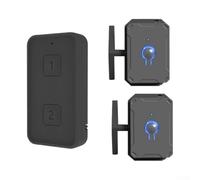 UrbanHui Pulsador de botones inalámbrico automático para interruptores de luz con montaje simple y amplia compatibilidad para uso doméstico (2 llaves negras)