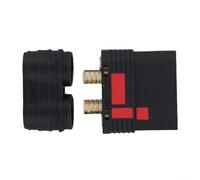 UrbanHui QS8-S Juego de conectores, macho y hembra, 130A-200A, 600V, 8-10AWG, resistente a la batería, antiestático, para uso de alta corriente, negro (B)
