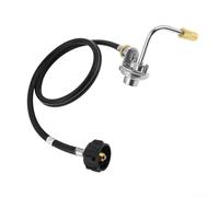 UrbanHui Regulador de presión para cilindro de gas de 1 libra con manguera de 4 pies, adaptador portátil de parrilla de barbacoa para acampar y cocinar al aire libre (válvula de control+4 pies)
