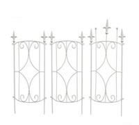 UrbanHui Rejilla metálica de enrejado para plantas trepadoras, diseño en forma de curva para un montaje flexible que soporta plantas de interior y exterior (blanco)