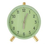 UrbanHui Reloj despertador electrónico para niños Operación silenciosa Pequeño reloj de cabecera Diseño creativo Pantalla fácil de leer Material de metal (verde)