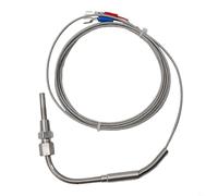 UrbanHui Sonda termopar tipo K EGT 1/20.3 cm NPT de acero inoxidable ajustable ajuste de compresión 85 mm longitud 2 m cable trenzado 0-1200 °C sensor de alta temperatura para monitoreo de gases de