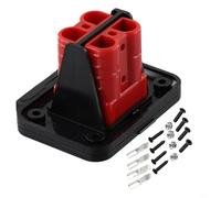 UrbanHui Soporte de montaje empotrado, 50 A 600 V, construcción de PC resistente, tamaño pequeño, personalizable para conexiones de alimentación (rojo)