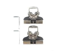 UrbanHui Soportes de montaje de barra de luz LED para coche, ajustable, acero inoxidable 304, sin taladro, montaje en capó para foco de camión todoterreno o luz de trabajo, paquete de 2 (plata)