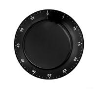 UrbanHui Temporizador de cocina magnético mecánico sin batería con diseño de acero inoxidable 304 y alarma de 72 dB para cocinar, estudiar o hacer deporte (negro)