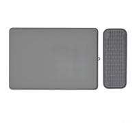 UrbanHui UrbanHui - Tapete de silicona elegante y funcional para todas tus necesidades de cocina, ideal para proteger encimeras de derrames y desorden (gris)