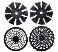 UrbanHui Ventilador de refrigeración del compresor de aire 980W 1100W bajo | Rueda sopladora de plástico negra, material plástico, ligera, resistente, fácil de instalar, para compresores de 980W-1500W