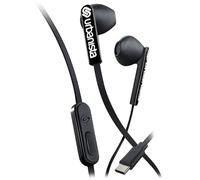 Urbanista Auriculares con Cable, sin enredos, USB C, manejo de Llamadas con Cable, micrófono y Entrada estéreo USB Tipo C, Entrada de botón con Asistente de Voz, San Francisco, Color Negro