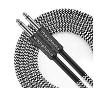 Urbanphonics Cable Profesional Calidad para Guitarra Eléctrica, Electroacústica, Bajo, y Teclados - Deluxe Trenzado Tweed - Estándar 1/4 Jack a Jack - 16 pies (5m) - Garantizado