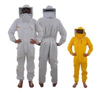 URBANSBEE Traje de Apicultura Algodón con sombrero Cuadrado, Anti abeja protectora Beekeeping suit, Traje Apicultores de Chaqueta ropa para Profesional apicultor