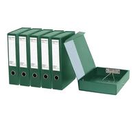 URbantin 6 Piezas Cajas de Archivos con Pinza,Lomo 65 mm,Caja Archivador,Caja de Documentos A4 para Oficina,Verde