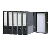 URbantin Caja de Archivo A4, 6 Piezas Archivador,Lomo 65 mm,Documentos A4 para Oficina（Negro）