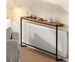 UrbanUp Mueble Detras Sofa Mesa para Radiador Mesa Estrecha Detrás del Sofá, Mesa Consola Delgada para Espacios Pequeños, Panel de Madera con Marco de Hierro(2tier - 200x15x120CM (78.8x5.9x47.2))