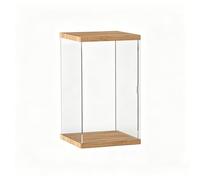 UrbanUp Urna Metacrilato Caja Acrílica Personalizable con Base y Tapa de Madera. Vitrina Transparente 60,50,40,25,30,25,20,15,10cm de Altura, Ideal para Guardar Trofeos, Adornos.(15x20xH20cm/6x8x8)
