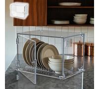 UrbanUp Urna Metacrilato Caja de Almacenamiento Transparente a Prueba de Polvo para Cocina, Vitrina de Acrílico con Puerta, Expositor Rectangular para Objetos de Colección(35x40xH25cm/14x16x10)