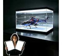 UrbanUp Urna Metacrilato Vitrina Acrílica con Iluminación LED Superior e Inferior, Caja de Exhibición Grande para Escritorio a Prueba Polvo, Cajas Almacenamiento Coleccionables(40x60xH60cm/16x24x24)