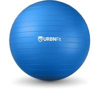 URBNFit Pelota de gimnasio para ejercicio (varios tamaños y colores) para la estabilidad y la yoga - guía del entrenamiento incluida y bomba rápida incluida., azul, 65 cm