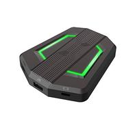 UrChoiceLtd - Convertidor de Controlador de Juego con retroiluminación LED, Adaptador de ratón y Teclado USB Tipo C para PS4, Xbox One, Xbox 360, Nintendo Switch, PS3, Color Negro