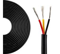URCIANOW 0.3mm² 22AWG Cable Electrico 30 Metro Extensión Cable eléctrico 3 hilos Cable Electronica de cobre estañado trenzado 22awg Cable LED de baja tensión para lámparas LED