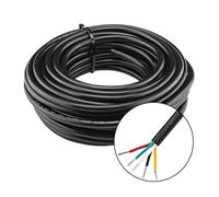URCIANOW 10 M Cable 5 Hilos 22AWG Cable Manguera 5 Hilos 5x0,3mm² UL2464 Verzinntes Kupferkabel Schwarz PVC ummantelt Adecuado para Circuitos de Alimentación de Equipos Pequeños